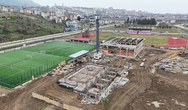 Ordu'da spor kompleksinin inşası devam ediyor
