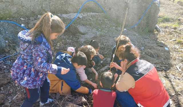 FİDANLAR MİNİKLERİN ELLERİYLE TOPRAKLA BULUŞTU