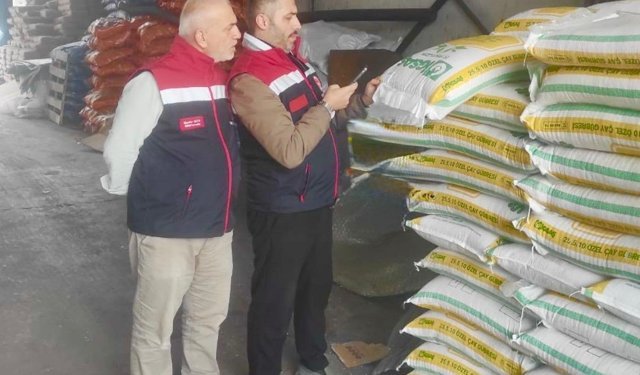 Rize'de gübre satan bayiler denetlendi