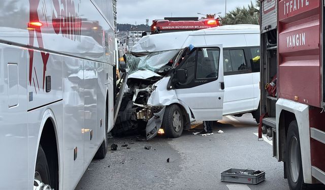 Samsun'da meydana gelen trafik kazasında 7 kişi yaralandı