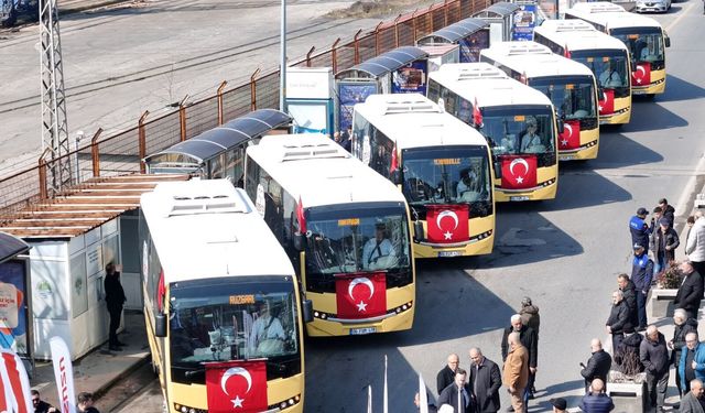 OTOBÜSLER HİZMETE GİRDİ