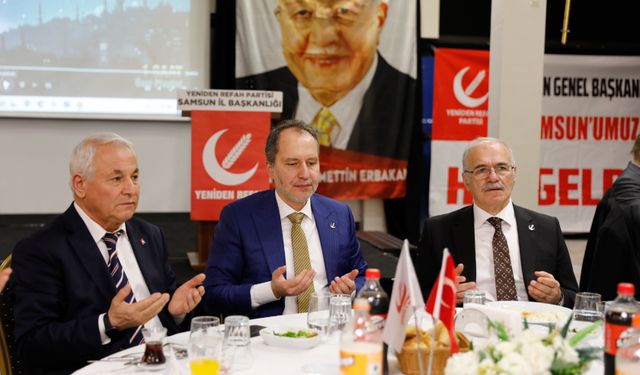 Yeniden Refah Partisi Genel Başkanı Erbakan, Samsun'da iftar programına katıldı
