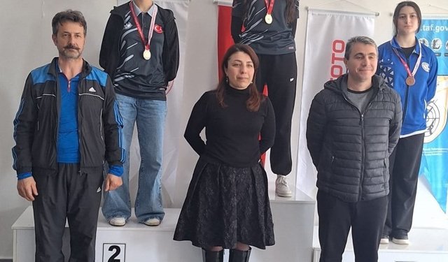 Bafralı atıcılar il birinciliği müsabakalarında 11 madalya kazandı