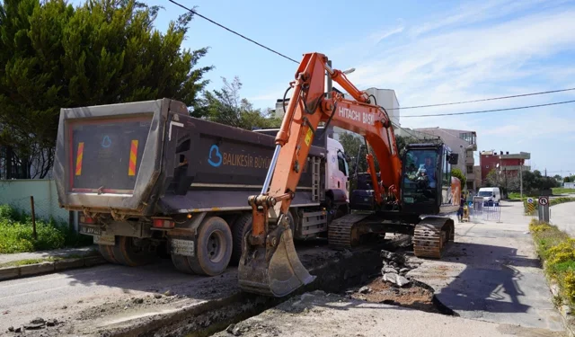 Balıkesir Bandırma'da asbestli hatlar yenileniyor