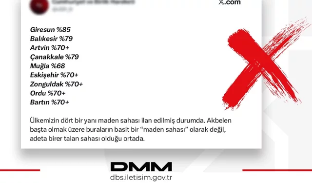 DMM: Maden sahası iddiaları gerçeği yansıtmıyor