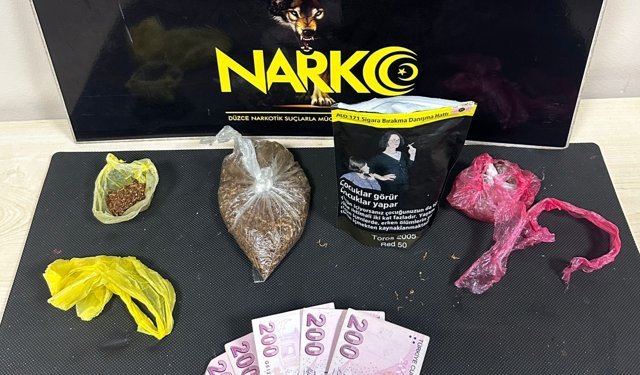 Düzce'de uyuşturucu operasyonunda yakalanan zanlı tutuklandı