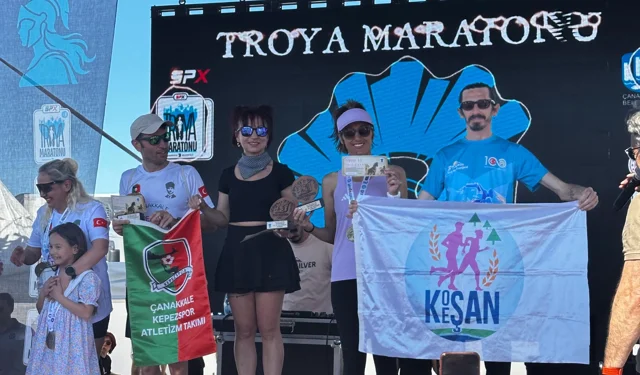 Keşanlı atletler Çanakkale'de kürsüye çıktı