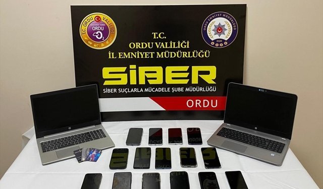 Ordu merkezli dolandırıcılık operasyonunda 8 şüpheli tutuklandı