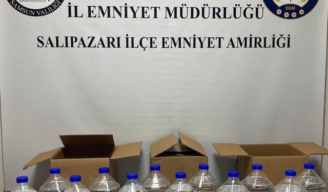 Samsun'da 60 litre etil alkol ele geçirildi