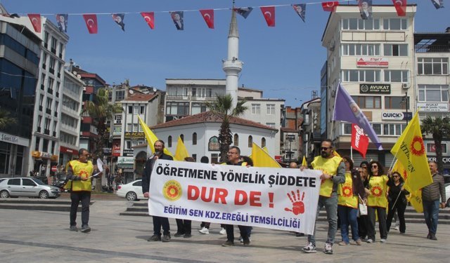 "OKULLARDA ŞİDDET İSTEMİYORUZ"