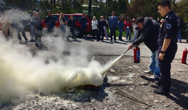 İTFAİYE BİRİMİ EĞİTİMLERİNİ SÜRDÜRÜYOR
