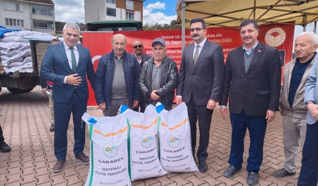 Hanönü'de 25 ton çeltik tohumu dağıtıldı