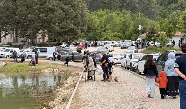 Laçin Yeşil Göl Mesire Alanı'nda yoğunluk oluştu