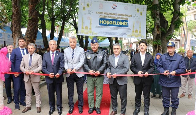 Merzifon'da 'Vakti Kuşanmak' projesi kapsamında sergi açıldı
