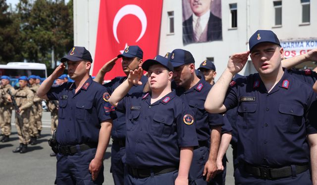 Rize'de engelli gençler temsili askerlik yaptı