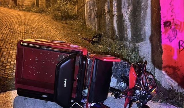 Sinop'ta 3 tekerlekli motosikletin istinat duvarına çarptığı kazada sürücü ağır yaralandı