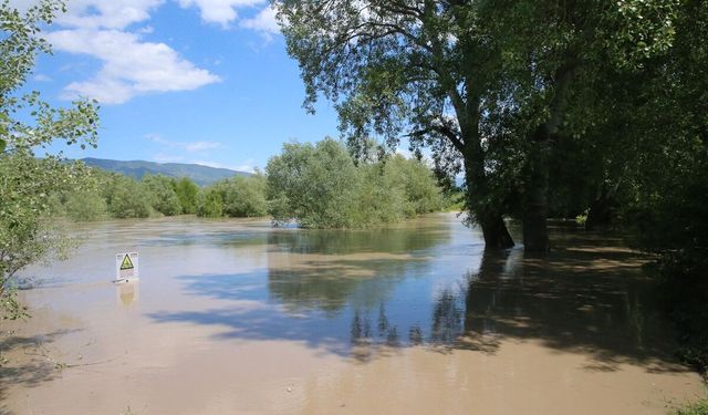 Tokat'ın Niksar ilçesinde taşkın riskine karşı önlemler sürüyor