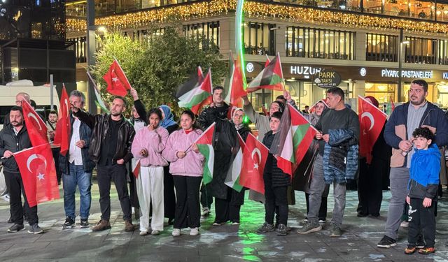Trabzon ve Rize'de İsrail güçlerinin Küresel Sumud Filosu'na saldırısına tepki gösterildi