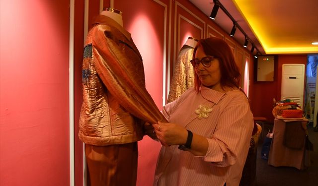 Trabzon'da yorganlama tekniğiyle hazırlanan kıyafetlerle defile düzenlendi