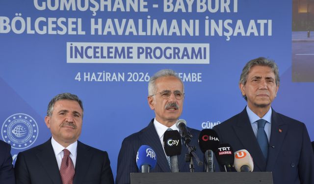 Bakan Uraloğlu, Bayburt-Gümüşhane Havalimanı inşaatını inceledi: