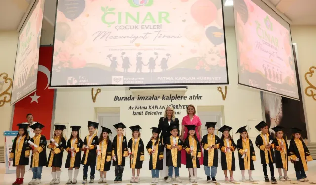 Çınar Çocuk Evlerinin minikleri mezuniyet heyecanı yaşadı