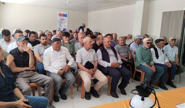 Doğankent'te üreticiler kahverengi kokarcaya karşı bilgilendirildi