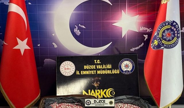 Düzce'de 115 bin uyuşturucu hap ele geçirildi