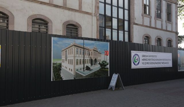 Giresun'da rektörlük olarak kullanılan tarihi bina restore ediliyor