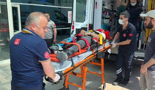 Karabük'te iskeleden düşen işçi yaralandı