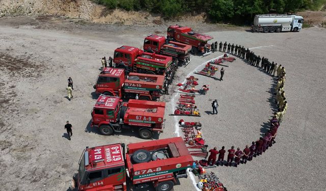 Karabük'te orman yangını tatbikatı yapıldı