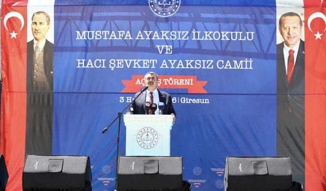 Milli Eğitim Bakanı Tekin, Giresun'da konuştu: