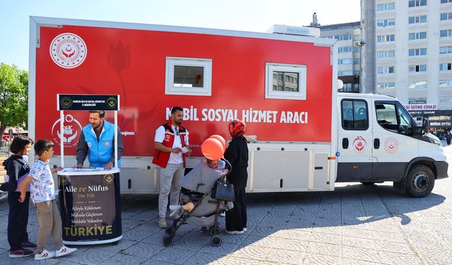 Mobil sosyal hizmet aracı Samsun'da göreve başladı