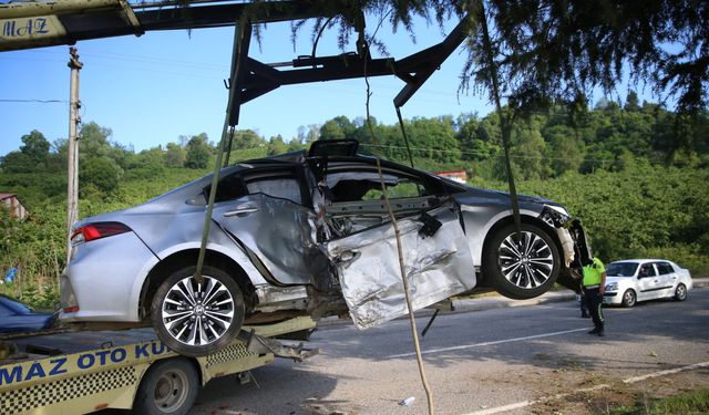 Ordu'da ağaca çarpan otomobildeki 4 kişi yaralandı