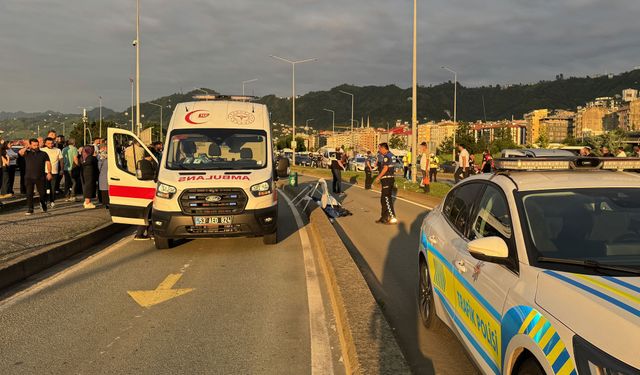 Rize'de kamyonetin çarptığı yaya öldü