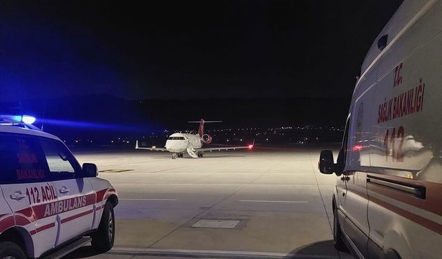 Tokat'ta ambulans uçak 11 yaşındaki hasta çocuk için havalandı
