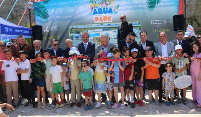 Ünye'de aquapark ve aile plajı hizmete açıldı