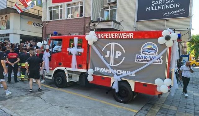 GURBETÇİ İŞ İNSANINDAN BELEDİYEYE İTFAİYE ARACI