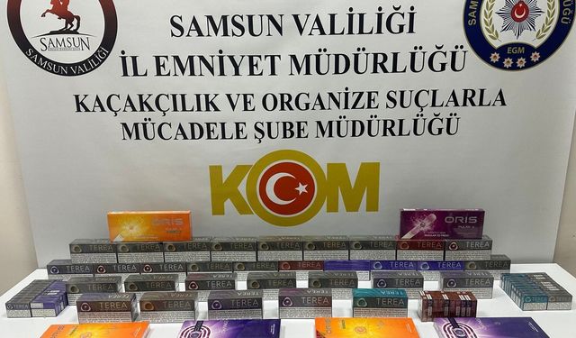 Samsun'da kaçak tütün ürünleri ele geçirildi