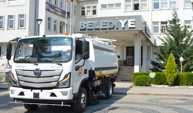 Türkiye Belediyeler Birliğince Havza'ya hibe edilen yol süpürme aracı hizmete girdi
