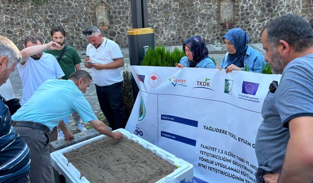 Yağlıdere'de çiftçilere salep yetiştiriciliği eğitimi verildi