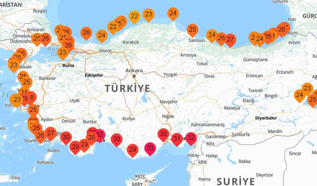 ZONGULDAK'TA DENİZ SUYU SICAKLIĞI 22,2 DERECE