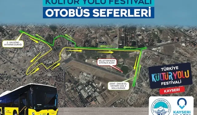 Kayseri'de Kültür Yolu Festivali'ne özel ulaşım hizmeti
