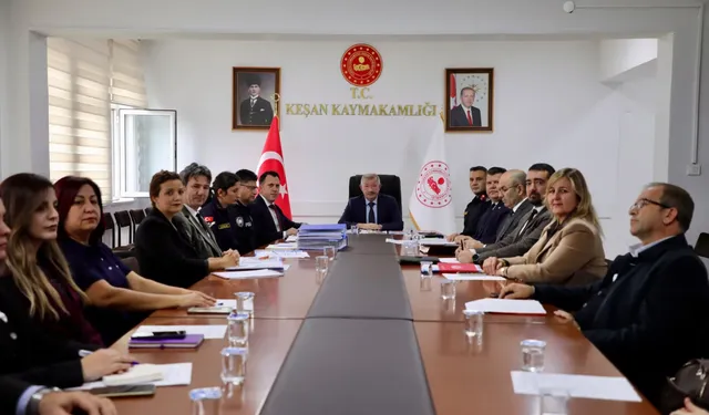 Keşan'da okul güvenliği toplantısı gerçekleştirildi