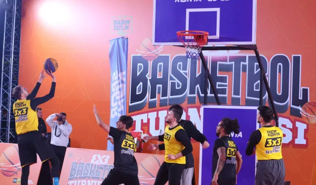 Konya'da 3x3 basketbol turnuvası heyecanı