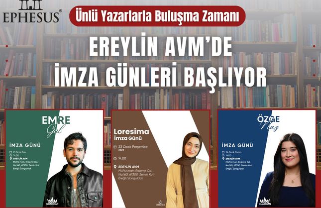 EREYLİN AVM'DE ÜNLÜ YAZARLARDAN İMZA GÜNLERİ