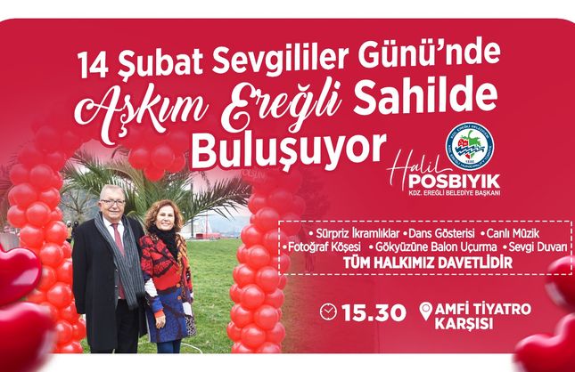 SEVGİLİLER GÜNÜ’NDE #AşkımEreğli SAHİLDE BULUŞUYOR