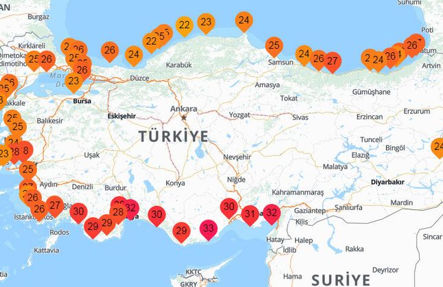 ZONGULDAK'TA DENİZ SUYU SICAKLIĞI 22,2 DERECE