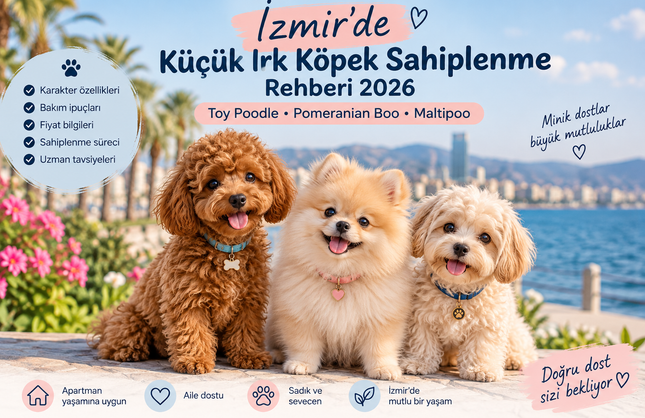 İzmir’de Küçük Irk Köpek Sahiplenme Rehberi 2026: Toy Poodle, Pomeranian Boo ve Maltipoo