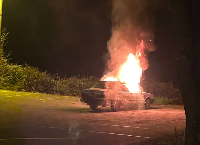 PARK HALİNDEYKEN YANDI