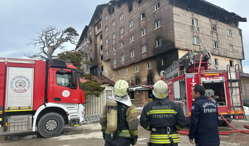 Kocaeli İtfaiyesi, Bolu'daki yangında aktif görev aldı